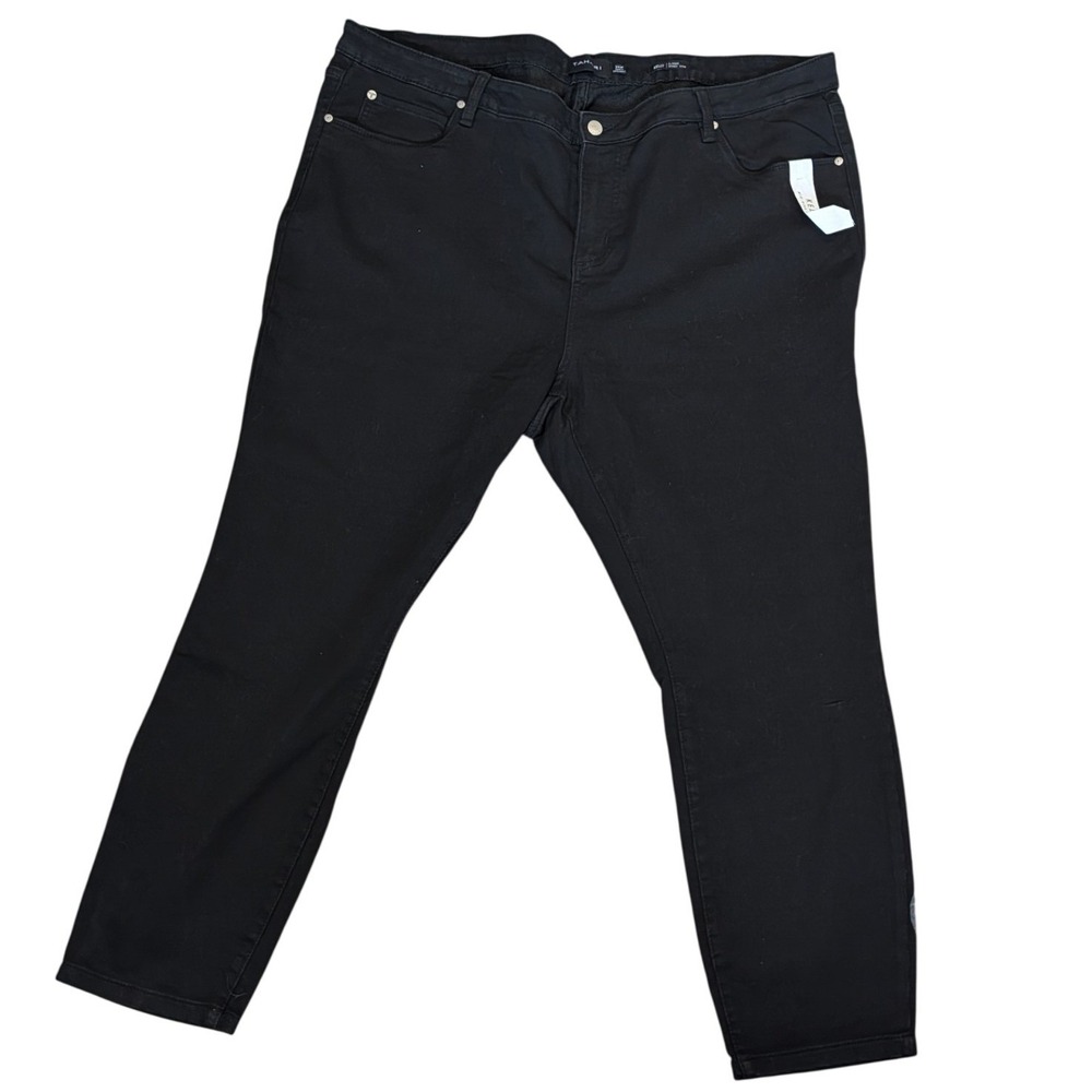 Tahari Kelly Classic Skinny Jeans Black Women's‎ Plus Size 24W Stretch Denim NEW